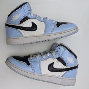 Air Jordan 1 Mid GS Ice Blue Sz 6Y